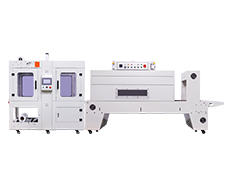 DQX6040S全自動袖口式輸送帶式套膜機+DSE-8060A噴氣式pe膜熱收縮包裝機
